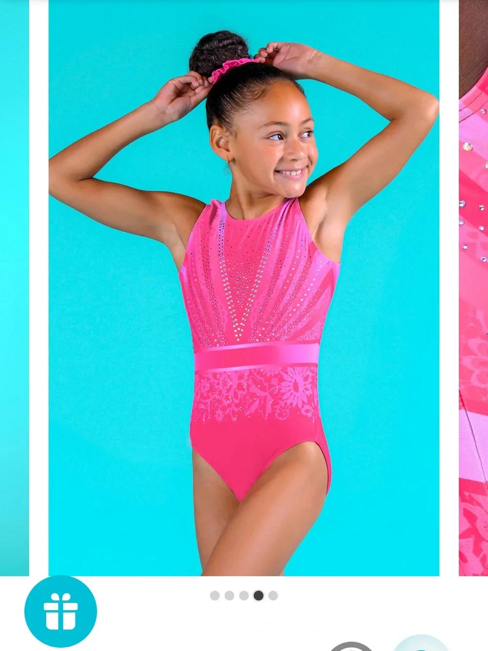 Pink Perfection Crystal-Embellished Girls' Dance Leotard